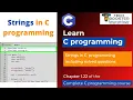 Strings in C programming Learn C C Programming Tutorial Lecture 24