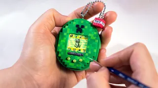 Making a Minecraft Creeper Tamagotchi 👾 DIY ASMR