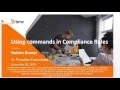 Using commands in BSA compliance rules