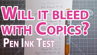 will it bleed copic and pen ink test