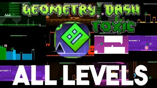 geometry dash toxic all levels 1 12 levels fan game by gd black red geometrydash