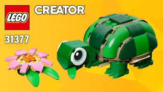 LEGO Creator Turtle with a Water Lily Flower (31377)[124 pcs] Step-by-Step Building Instructions