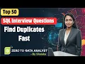 Find Duplicate Records in SQL HAVING COUNT Explained SQL Interview Question
