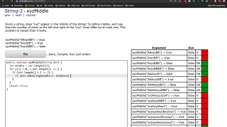 CodingBat String 2 xyzMiddle