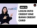 How To Login Into Credit One Bank Credit Card Online Account 2025 Credit One Credit Card Sign In