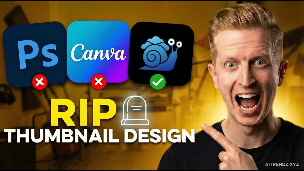 RIP Canva & Photoshop! THIS AI Thumbnail Generator Does Everything!: video thumbnail