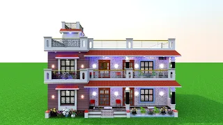 5 Bedroom Simple House Plan | 5 BHK Low Budget House Design 🏠 | 5 Kamro Ka Naksha