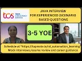 Java Interview Experience at TCS Real-Time Questions Answer