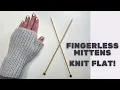 Fingerless Mittens Knit Flat Step-By-Step Knitting Tutorial Knitting House Square