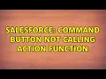 Salesforce Command Button not calling action function