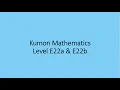 Kumon Mathematics E22a E22b
