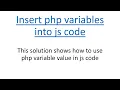 Insert php variables into js code