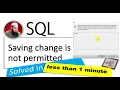 alter table add column SQL saving changes is not permitted sql Solved 100