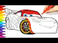 Cars Toon Tokyo Lightning McQueen Drawing and Coloring Pages Tim Tim TV