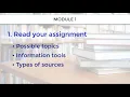 Module 1 Understanding Your Assignment