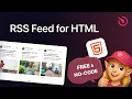 How to add RSS Feed to HTML website for FREE
