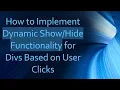 How to Implement Dynamic Functionality for Divs Based on User Clicks
