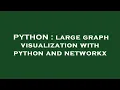 PYTHON large graph visualization with python and networkx