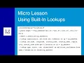 Microlesson Using Built-In Lookups