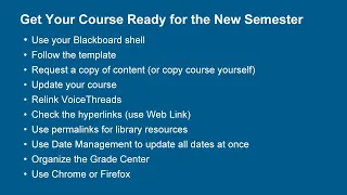 Get Your Course Ready for the New Semester