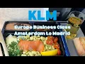 KLM Business Class Crown Lounge 25 Amsterdam Airport Schiphol AMS to Madrid-Barajas MAD