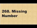 Missing Number Leetcode Python Hindi