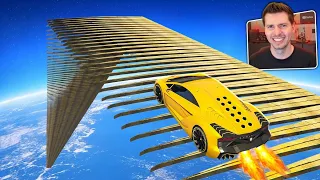 GTA V Online: (infinito) CORRIDA da RAMPA DE CONCRETO GIGANTE! 