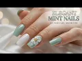 Elegant Mint Green Nail Art Luxury Gel Manicure Relaxing Nail Beauty I Nailovia