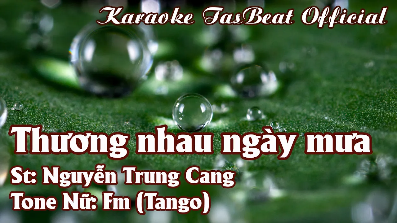 Karaoke Thương Nhau Ngày Mưa Tone Nữ | TAS BEAT