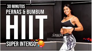 30 Min Pernas & BUMBUM Treino HIIT Super Intenso  | Queime 500 Calorias | Em Casa | Sem Equipamento