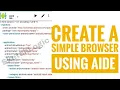 Create Simple Browser using Aide Aide tutorial