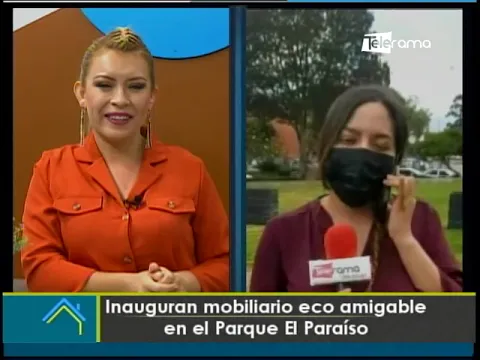 Inauguran mobiliario eco amigable en el parque El Paraíso