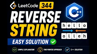 Reverse String in O n Time LeetCode 344 Solution Two Pointer Easy Explanation