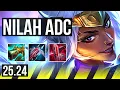 NILAH \u0026 Soraka vs MISS FORTUNE \u0026 Nautilus (ADC) | 5k gold comeback, 42K damage | NA Master | 25.24