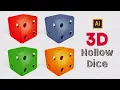 3D Hollow Dice in Adobe illustrator Tutorial