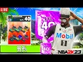 HITTING LEVEL 40 FULL-STREAM IN NBA 2K23 LEGEND GRIND w BEST BUILD BEST JUMPSHOT NBA2K23