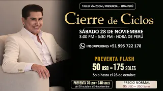 Introducción al taller "CIERRE DE CICLOS" Sáb 28 noviembre de 3:00pm a 6:30pm (Hora Perú) vía Zoom