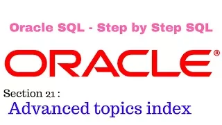 Oracle Sql Step by Step Approach 116 dropping and renaming an index