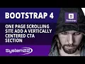 Bootstrap 4 One Page Scrolling Site Add Vertically Centered CTA Section