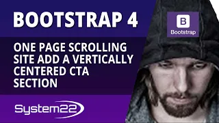 Bootstrap 4 One Page Scrolling Site Add Vertically Centered CTA Section