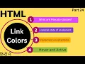 HTML Link Colors html tutorial in Hindi arvindprogramming