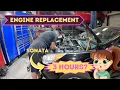 RECORD ENGINE SWAP SONATA ENGINE INSTALL UNDER 4 HOURS