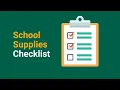 template - School Supplies Checklist