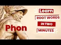 Root Word PHON Sound Voice Greek Root Words for Kids
