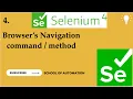 Selenium Basic Tutorial 4 - Browser Navigation Java Selenium 4