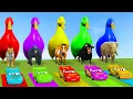 Download Lagu Long Slide Game With Cow Elephant Gorilla Hippopotamus Tiger - 3d Animal Game - Funny 3d Animals