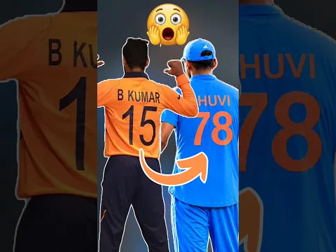 Bhuvi का जर्सी नंबर 15 से 77 कैसे हो गया?😱🥹|| #shorts
