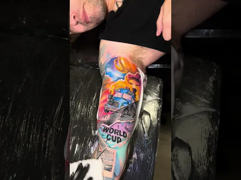 Fiz uma tatuagem do Fortnite World Cup 2019 em homanagem a todos vocês inscritos! ❤️