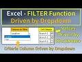Excel Filter Function Controlled by Dropdown List