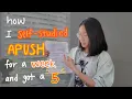 ap us history self-studying cramming tips how I self-studied apush for a week and got a 5